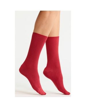 Nordstrom Everyday Rib Crew Socks - Red