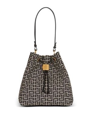 Balmain Pulse Monogram Jacquard Backpack - Black