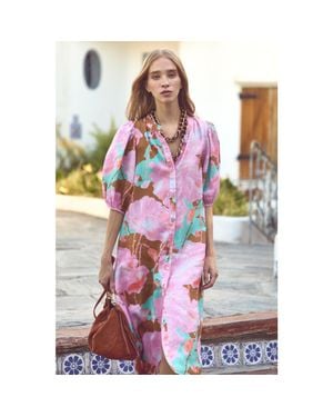 Lanhtropy Bubble Linen Dress - White