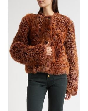 Ulla Johnson Irina Genuine Shearling Coat - Brown