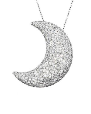 Swarovski Luna Xl Crystal Pendant Necklace - Gray