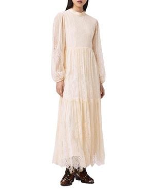 chinese dress ladies AllSaints Women's Lana Lace Dress Black Size UK 4/US 0 at Amazon Women's  Clothing store