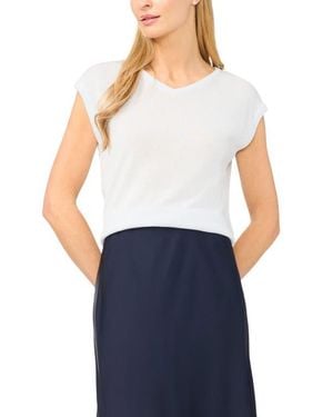 Halogen® V-Neck Cap Sleeve Sweater Vest - Blue