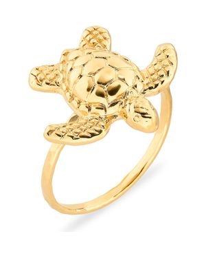Kiara by Ki-Ele Paradise Cove Sea Turtle Ring - Metallic