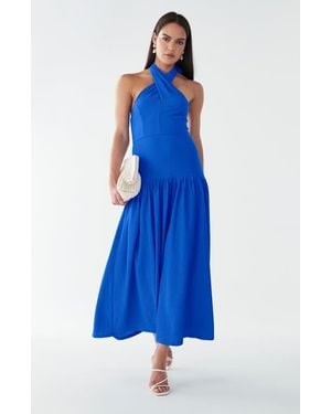 BWLDR Harvi Midi Dress - Blue