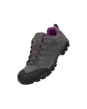 Mountain Warehouse Belfour Suede Waterproof Walking Shoes - Gray