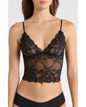 Honeydew Intimates Riot Lace Crop Camisole - Black