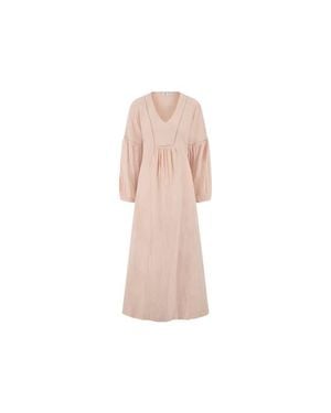 MER ST BARTH Kelly Kaftan Long Sleeve - White