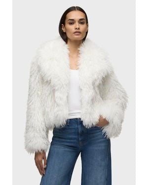 Hudson Jeans Mongauxlian Cropped Coat - White