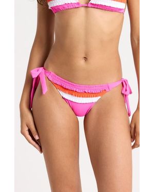 Becca Flamingo Side Tie Bikini Bottoms - Pink