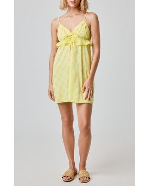 Florence By Mills Ruffle Lace Trim Cotton Mini Sundress - Yellow