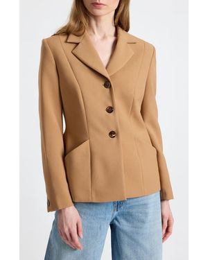 Santorelli Febe Crepe Jacket With Bucket Pockets - Blue