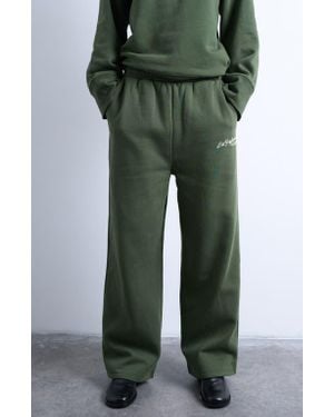 TOPSHOP La Paloma Straight Leg Sweatpants - Green