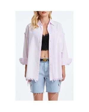Bayeas Fringe Cotton Shirt - White