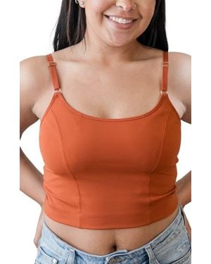 Davin & Adley Amelia Pumping And Nursing Crop Cami - Orange