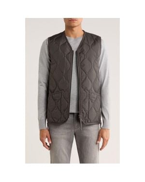 Taion Military Onion Quilt Water Repellent 800 Fill Power Down Vest - Gray