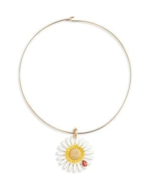 Kenneth Jay Lane Daisy Wire Necklace - Metallic