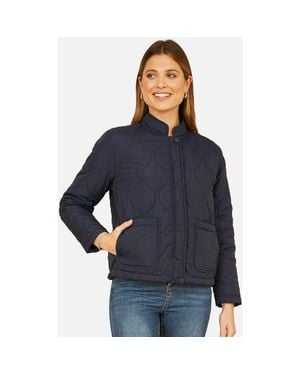 Yumi' Short Quilted Jacket - Blue