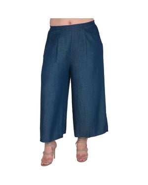 Standards & Practices Diana Tencel Palazzo Pants - Blue