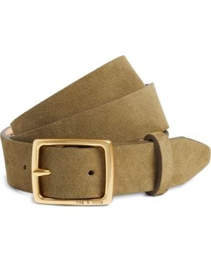 Rag & Bone Boyfriend Suede Belt - Natural