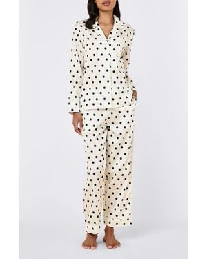 Papinelle Spot Pajamas - White