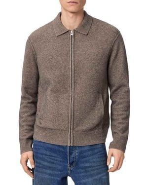 AllSaints Bobbie Zip Cardigan - Brown