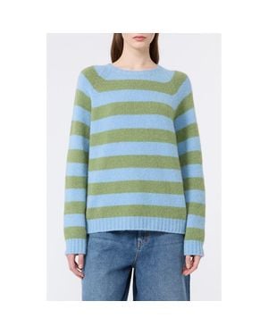 Weekend by Maxmara Hiacchi Stripe Crewneck Sweater - Blue