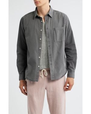 Alex Crane Pac Organic Cotton Button-Up Shirt - Gray