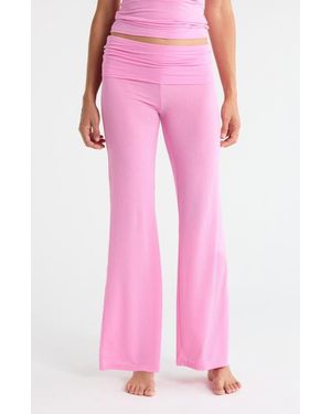 Open Edit Dreamy Rib Pajama Pants - Pink