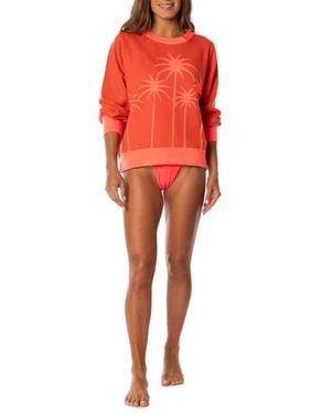 Maaji Palm View Crewneck Sweatshirt - Orange