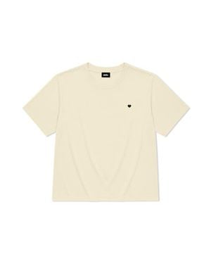 Alix Lil Heart Relaxed Midweight Jersey Tee - Natural