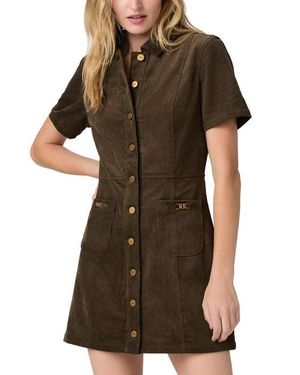 PAIGE Clementine Corduroy Minidress - Brown