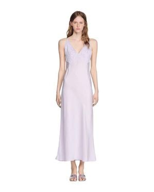 Sandro Lace Maxi Dress - Pink