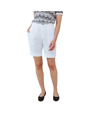 Bella Dahl Pleated Bermuda Shorts - Blue