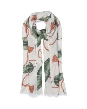 Ralph Lauren Leaf & Tassel Wrap - Green