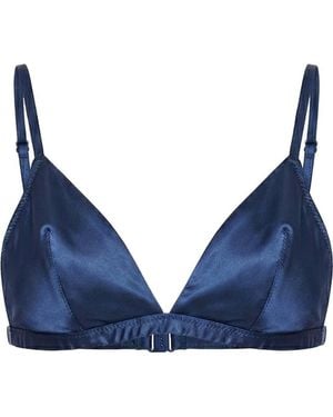 Mers Silk Silky Bra - Blue