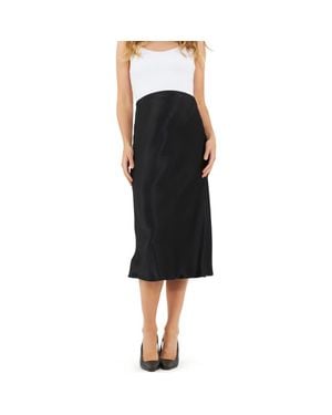 Ripe Maternity Crystal Satin Skirt - Black