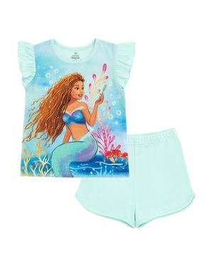 Disney The Little Mermaid Princess Ariel 2-Piece T-Shirt And Shorts Set - Blue