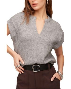 Fifteen Twenty Morgan V-Neck Top - Gray
