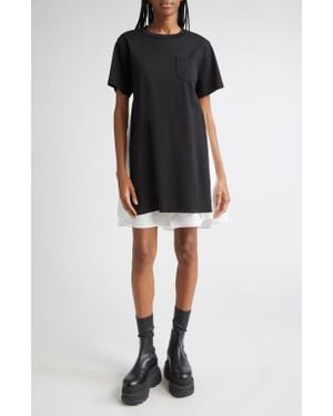 ワンピース SACAI POPELINE MINI DRESS Sacai Poplin Mini Dress in White | Lyst
