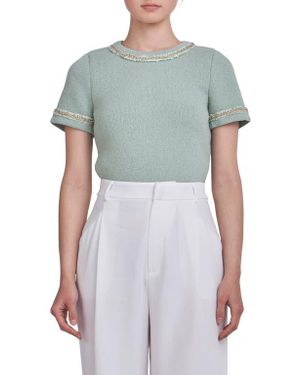 Endless Rose Chain Accent Knit Top - Multicolor