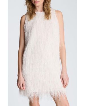 Kenneth Cole Sleeveless Fringe Minidress - White