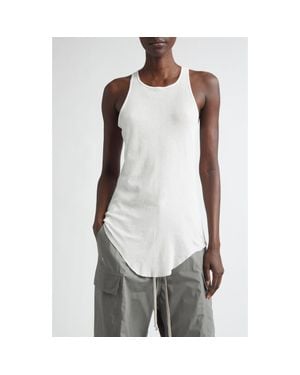 Rick Owens Basic Rib Cotton Tank - White