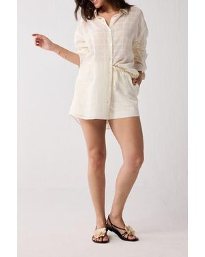 REISTOR Relaxed Shirt & Shorts Set - Natural