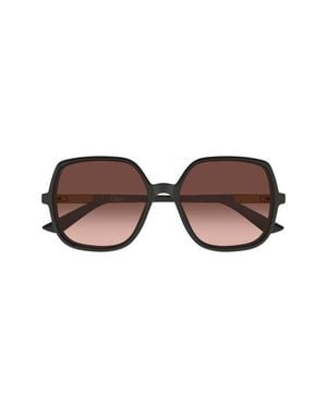 Chloé 55Mm Gradient Geometric Sunglasses - Brown