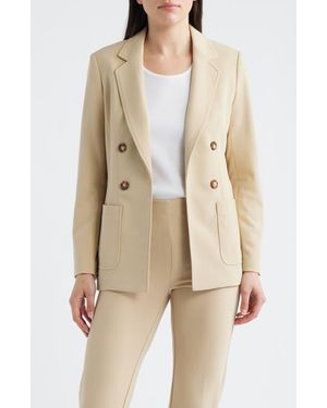 Anne Klein Double Breasted Blazer - Natural