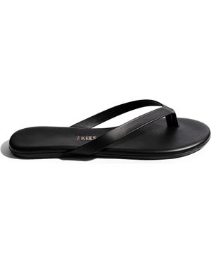 TKEES The Boyfriend Leather Flip Flop - Black