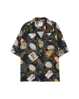 Rhude Vin Bandana Print Camp Shirt - Black