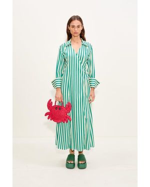 Simon Miller Anya Poplin Wrap Dress - Green