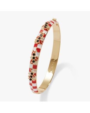 ALEX AND ANI Picnic Blanket Hinge Bangle With Ants - White